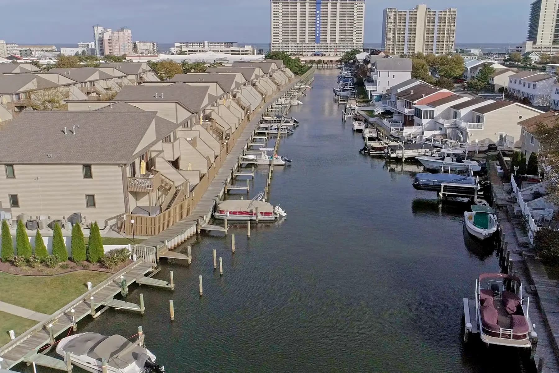 Club Ocean Villas II Aerial View of Boat Slips